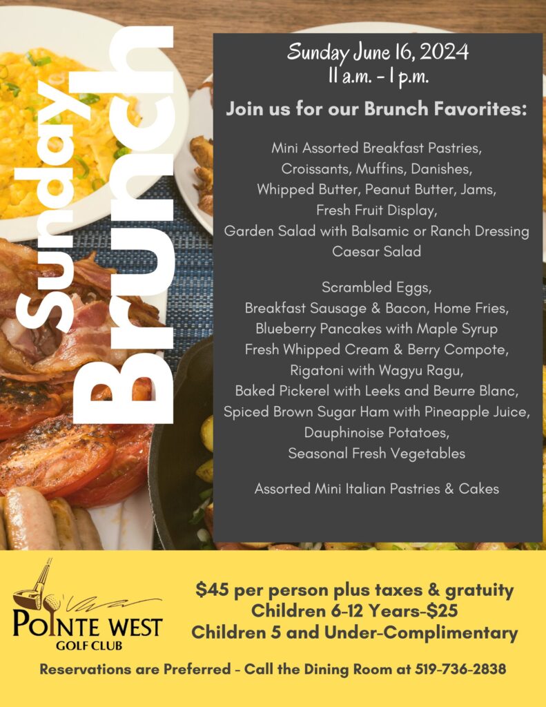 Sunday Brunch - Treat Dad to Brunch at the Club!!